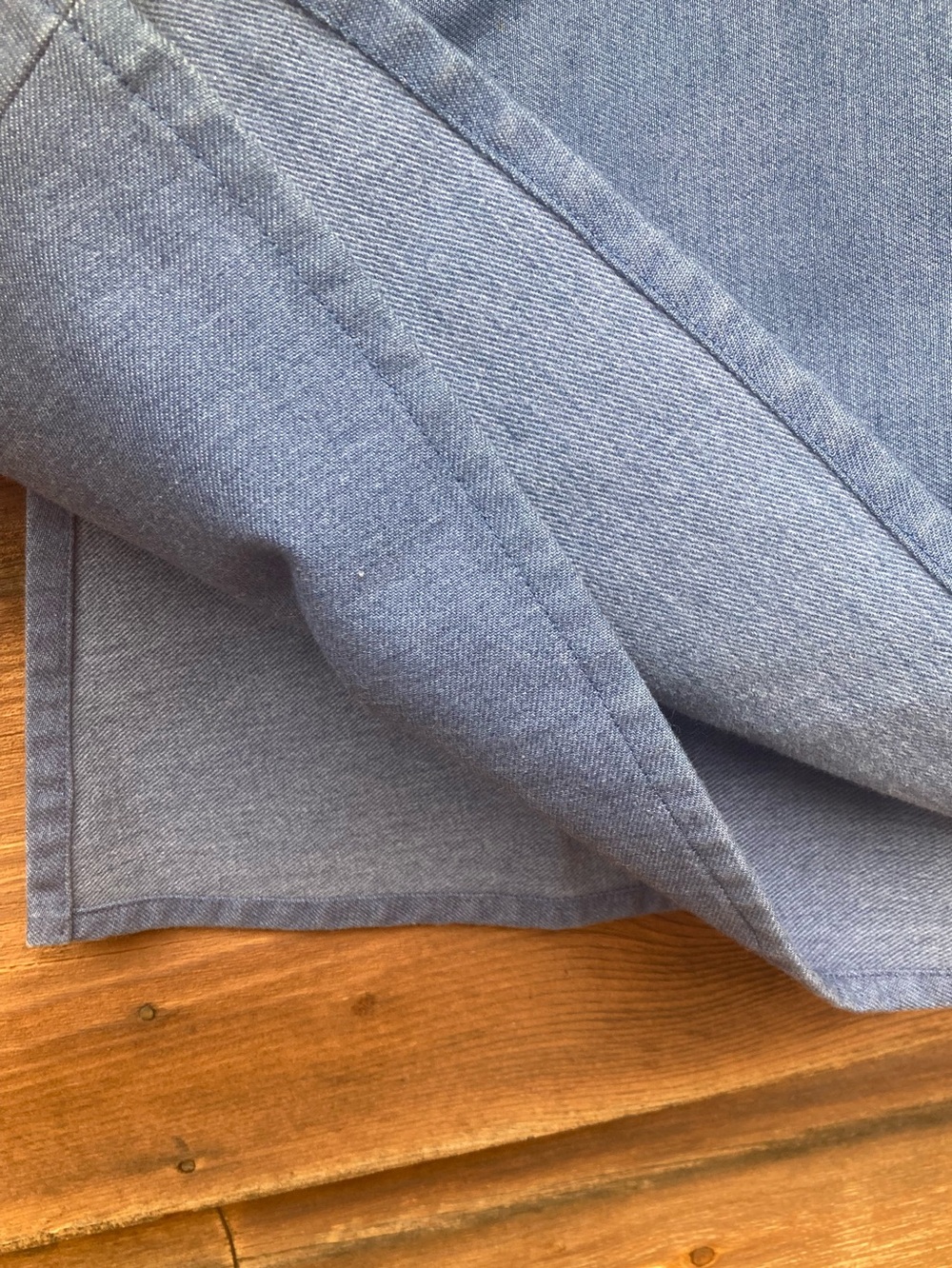 Denim A-Line Wrap Skirt with Pocket - Picture 3 of 12